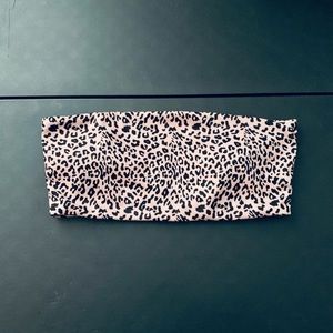 Leopard bikini top